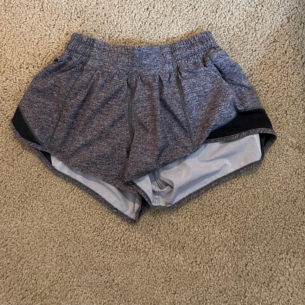 lululemon gray hotty hot shorts